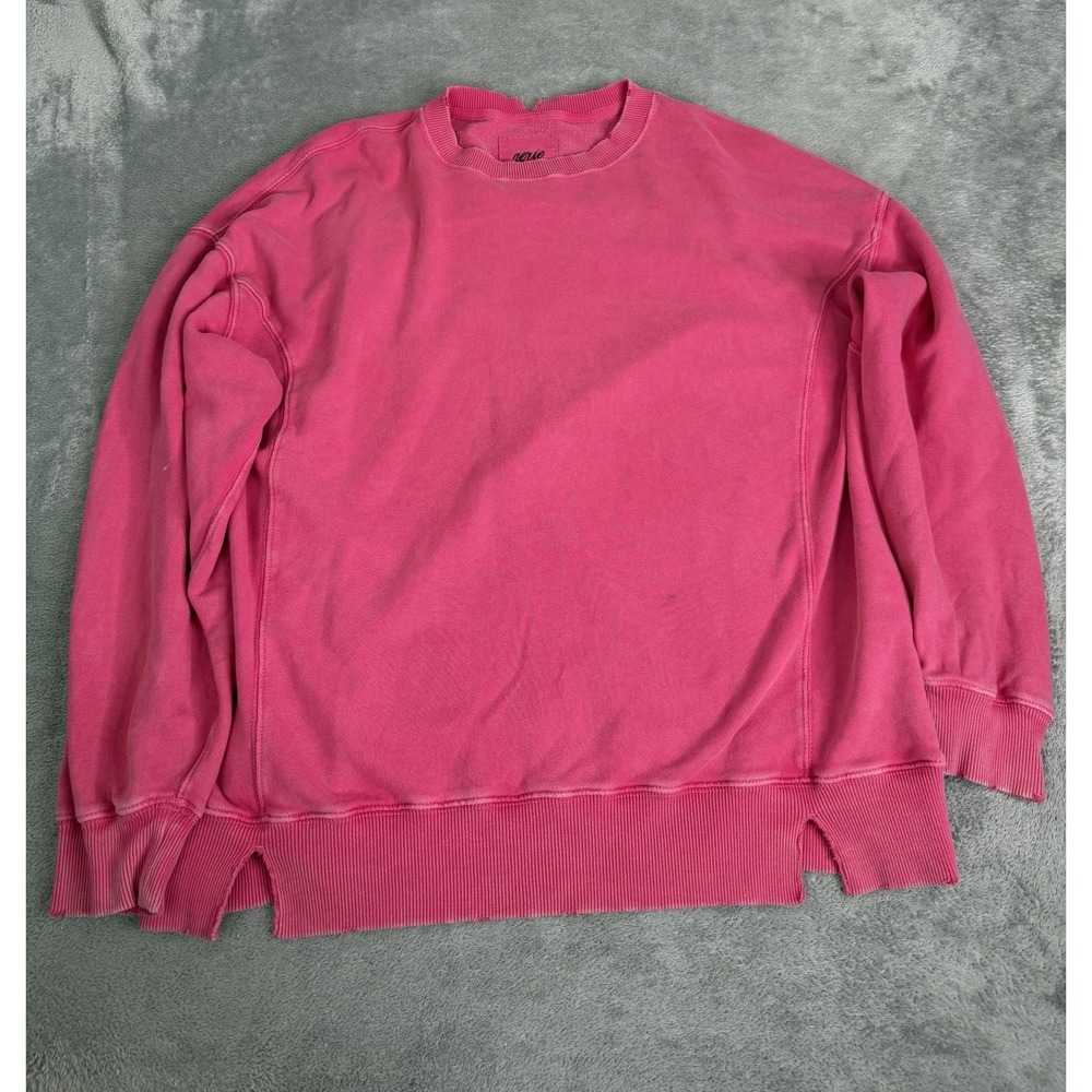 Aerie Oversized Crewneck Sweatshirt Women's Size Medium Pink
